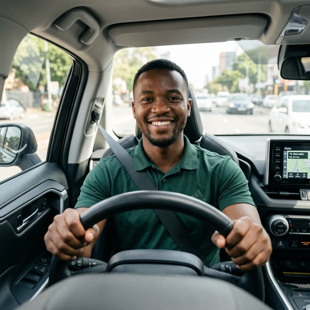Verified 3rip driver partner showing live navigation safety route